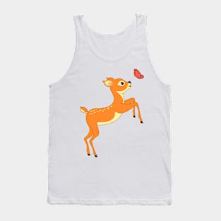 Fawn and butterfly Tank Top